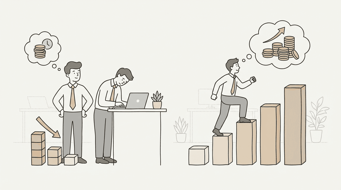 The Compounding Cost of Staying at the Same Level for an Extra Year